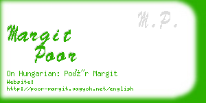 margit poor business card